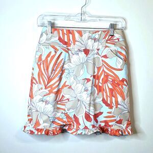 Jean-Pierreklifa Floral Hawaiian Resort Wear Vacation Skort Size XS